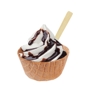 Sundae Chocolade,Soft Ice Corner,Angelo,Good Choice;Klein 2,85 - Groot 3,35